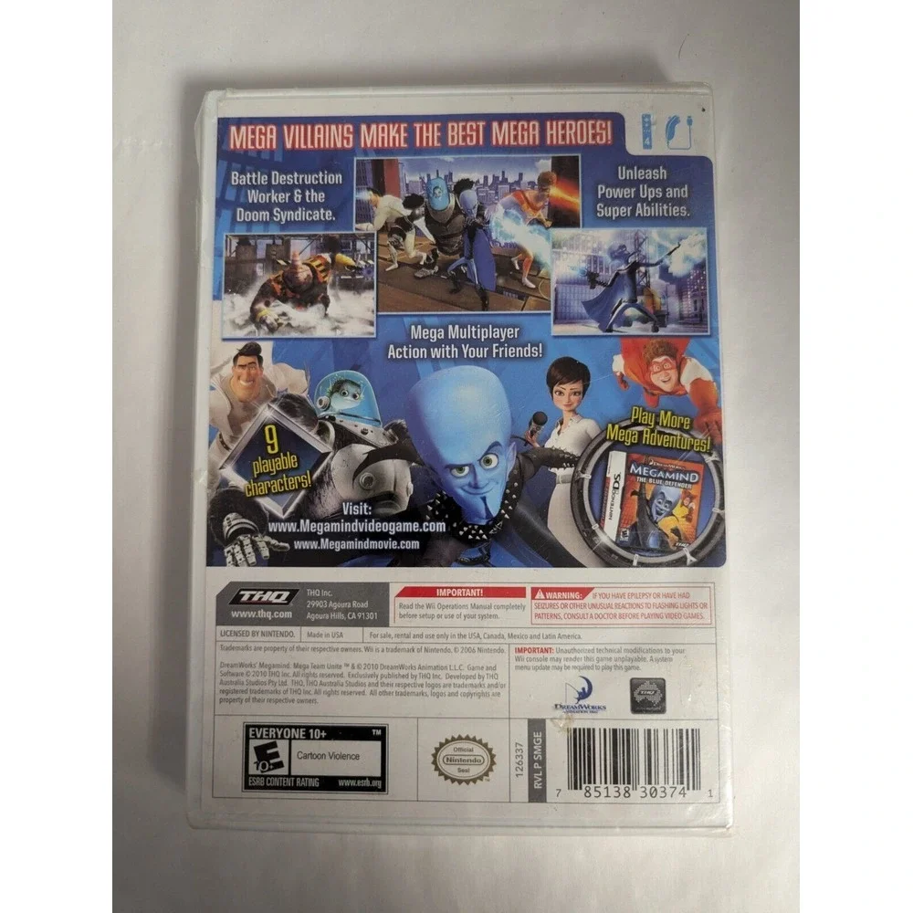 Megamind: Mega Team Unite - (Nintendo Wii, 2010)‎ - Sealed